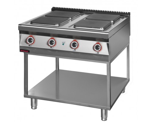 4-plate electric cooker 900 mm 4x4.0 kw on a skeleton base, Kromet, 900.KE-4.T