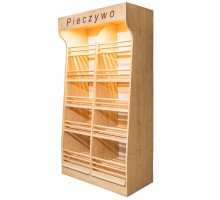 Maizes plaukts T H-200cm L-100cm G-50cm plexi LED apgaismojums ozols sonoma N