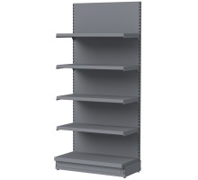 Merkurija pie sienas nostiprināma veikala plaukts H-210 cm L-103 cm G-47/4x47 cm (GC-55 cm) grafīts bāzes modulis N