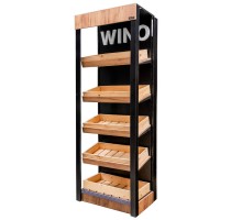 Винный стеллаж H-205 cm L-86.5 cm G-58.5 cm дуб крафт N