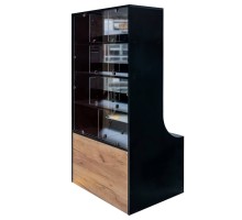 Витрина для пирожных и конфет H-162 cm L-80 cm G-60 cm черная N