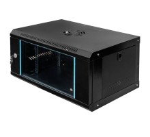 19-дюймовый стоечный шкаф 6U 300x600x400 настенный черный N