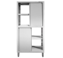 Nerūsējošā tērauda pārvietošanas skapis, dalīts S-80 cm G-60 cm H-180 cm N