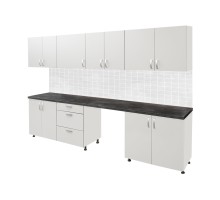 Mēbeļu komplekts sociālajām telpām H-91 cm L-287 cm G-60 cm Pelēks Egger N