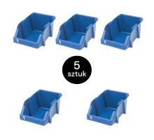 Mazas plastmasas darba konteineru kasete M 200x300x130 mm zila (komplekts 5 gab.) N