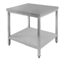 Центральный стол из нержавеющей стали с полкой S-80 cm G-60 cm H-85 cm N