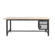 Верстак S-200 cm + шкафчик с дверцами 1 ящик система 01 графит/фронт серый N