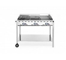 Gāzes grils Grill Green Fire Profi - 3 gāzes degļi, HENDI, Profi Line, 17,4kW, 1078x612x(H)825mm, 149591