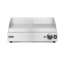 Griddle half ribbed, HENDI, Profi Line, 1/2 flat, 1/2 ribbed, 230V/2400W, 550x435x(H)245mm, 203156