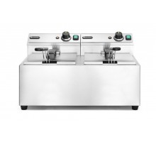 Manuālais friteris Profi Line, 2 x 8 l, HENDI, Profi Line, 16L, 230V/7000W, 605x460x(H)369mm, 207307