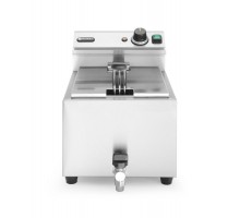 Manuālais friteris Profi Line ar izteces krānu, 8 l, HENDI, Profi Line, 8L, Gaiši pelēks, 230V/3500W, 305x515x(H)354mm, 209202