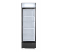 Back bar refrigerator with a backlit panel, single-door, Arktic, 254L, Black, 220-240V/250W, 578x605x(H)1980mm, 233788