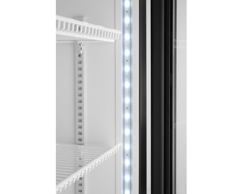 Back bar refrigerator with a backlit panel, single-door, Arktic, 254L, Black, 220-240V/250W, 578x605x(H)1980mm, 233788