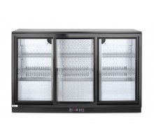 Back bar refrigerator with triple sliding doors, Arktic, 308L, Black, 220-240V/160W, 1350x520x(H)865mm, 235836