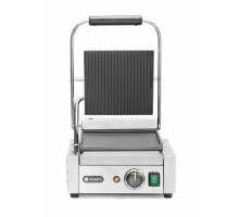 Contact grill – single version, HENDI, ribbed top and smooth bottom, 230V/1800W, 310x400x(H)510mm, 263600