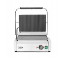 Contact grill „Panini”, HENDI, ribbed top and smooth bottom, 230V/2200W, 430x370x(H)514mm, 263662