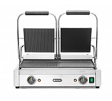 Contact grill - double version, HENDI, half smooth, half ribbed, 230V/3600W, 575x430x(H)510mm, 263907