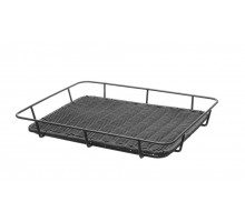 Bakery basket with stainless steel rim, HENDI, Black, 400x300x(H)50mm, 426555