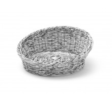Bakery basket angled round, HENDI, Light grey, ø310x(H)120mm, 426562