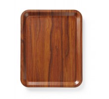 Serving tray, rectangular, non-slip, laminated, HENDI, Mahogany, 460x360mm, 507025