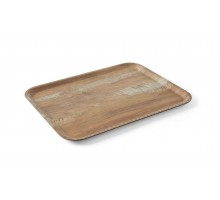 Serving tray with melamine laminate, non slip, with wood design, HENDI, Wood, 370x530mm, 508947