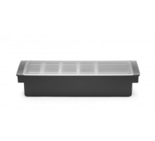 Condiment holder - 5 containers, Bar up, Black, 480x150x(H)100mm, 552131