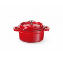 Cast iron casserole enamelled, HENDI, 0,27L, Red, 130x100x(H)48mm, 626856