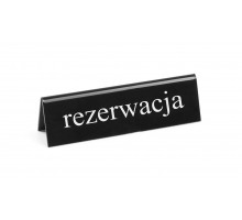 Informatīva galda zīme „Rezervēts", HENDI, rezerwacja, 130x30x(H)38mm, 663523