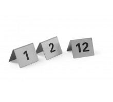 Informatīvas galda zīmes - numuri, HENDI, Cipari no 1 līdz 12, 50x35x(H)40mm, 663844