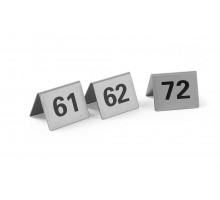 Informatīvas galda zīmes - numuri, HENDI, Cipari no 61 līdz 72, 50x35x(H)40mm, 663899