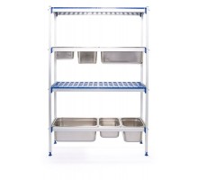 Aluminium storage rack for GN containers, HENDI, 1120x355x(H)1685mm, 812266