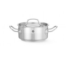 Stew pan low - with lid, HENDI, Profi Line, 1,5L, ⌀160x(H)75mm, 830000