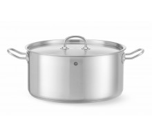 Кастрюля низкая с крышкой, HENDI, Kitchen Line, 12л, ⌀320x(H)150мм, 836040