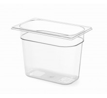 Container GN 1/4 polycarbonate, HENDI, Profi Line, GN 1/4, 5,5L, Transparent, 265x162x(H)200mm, 861608