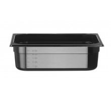 Container GN 1/2 black polycarbonate, HENDI, Profi Line, GN 1/2, 6,5L, Black, 325x265x(H)100mm, 862421