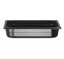 Container GN 1/2 black polycarbonate, HENDI, Profi Line, GN 1/2, 4L, Black, 325x265x(H)65mm, 862438