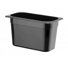 Container GN 1/3 black polycarbonate, HENDI, Profi Line, GN 1/3, 7,8L, Black, 325x176x(H)200mm, 862506