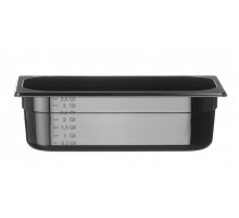Container GN 1/3 black polycarbonate, HENDI, Profi Line, GN 1/3, 4L, Black, 325x176x(H)100mm, 862520