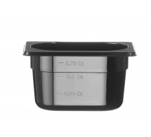 Container GN 1/9, HENDI, GN 1/9, 1L, Black, 176x108x(H)100mm, 862827