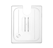 Lid for GN containers with sous vide stick recess, HENDI, GN 1/2, Transparent, 265x325mm, 864210