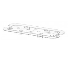 Perforated drip shelf for GN containers polycarbonate, HENDI, Profi Line, GN 1/3, Transparent, 266x116mm, 868553