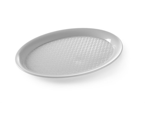 Polypropylene fast food tray, oval, HENDI, Black, 265x195x(H)15mm, 878552