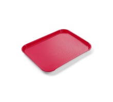 Polypropylene fast food tray, small, HENDI, Red, 265x345x(H)20mm, 878712