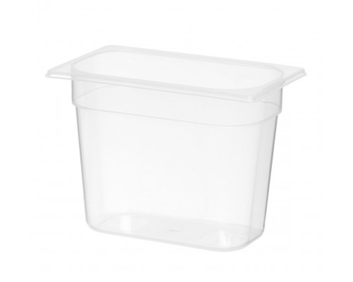 Container GN 1/4 polypropylene, HENDI, Profi Line, GN 1/4, 5,5L, Transparent, 265x162x(H)200mm, 880302