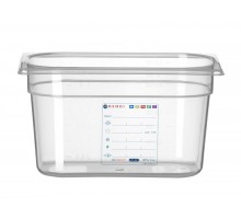 Container GN 1/4 HACCP, HENDI, GN 1/4, 4L, Transparent, 265x162x(H)150mm, 880364
