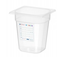 Container GN 1/6 HACCP, HENDI, GN 1/6, 3,4L, Transparent, 176x162x(H)200mm, 880456