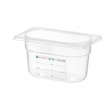 Container GN 1/9 HACCP, HENDI, GN 1/9, 0,9L, Transparent, 176x108x(H)100mm, 880555