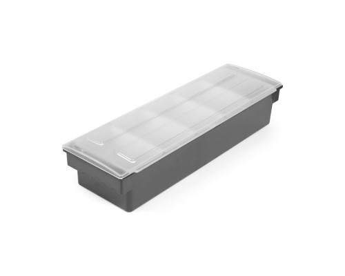 Condiment holder - 5 containers, Bar up, Black, 480x150x(H)100mm, 552131 Condiment holder - 5 containers, Bar up, Black, 480x150x(H)100mm, 552131