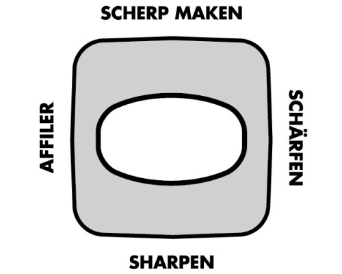 Точилка для ножей |23см| - профессиональный кухонный товар Wüsthof Dreizack
