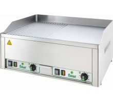 Divkāršo gludo rievoto hromēto cepšanas plātni 3ph 230v